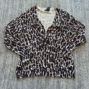 Grace Elements Leopard Button Cardigan